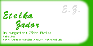 etelka zador business card