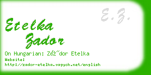 etelka zador business card